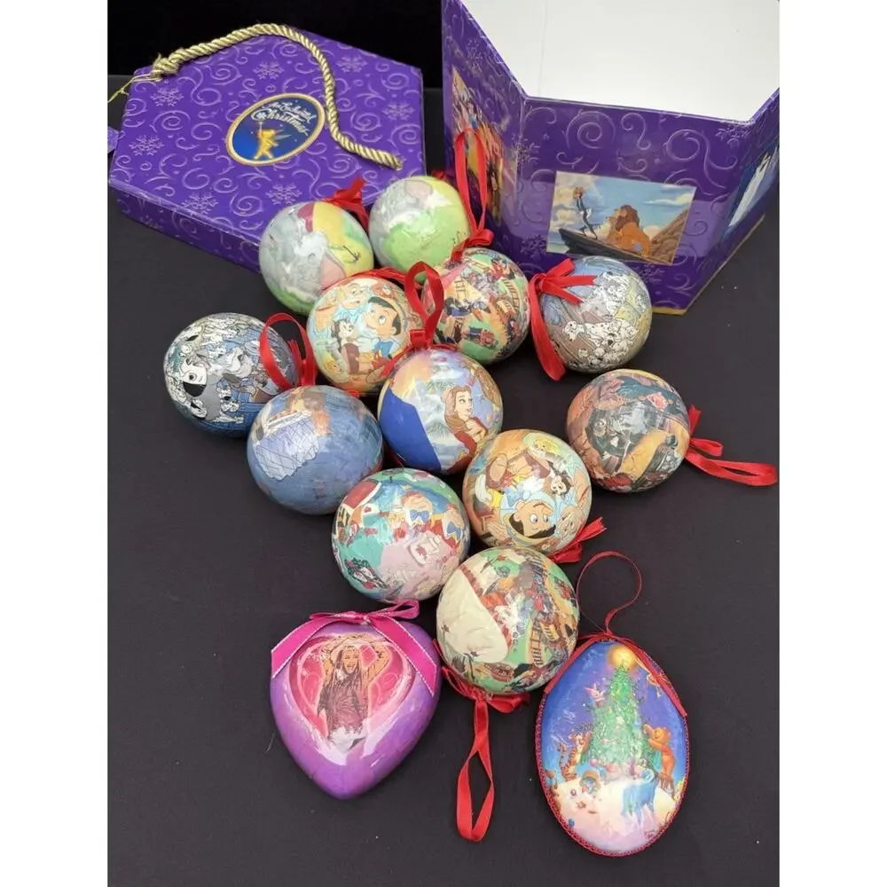 Vintage Vintage Disney Store Enchanted Christmas 14 Pc Ornament Set